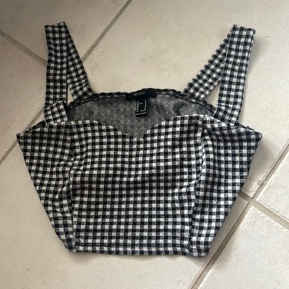 Forever 21 checkered crop top